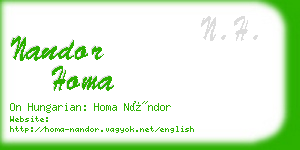 nandor homa business card